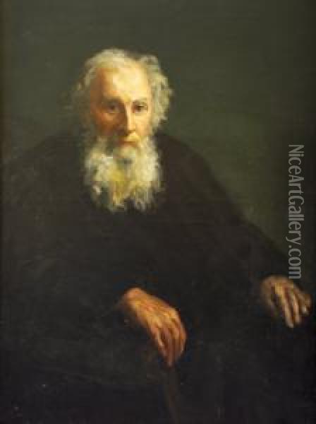 Self Portrait As An Old Man Oil Painting - Nathaniel R.H.A. Hone Ii,