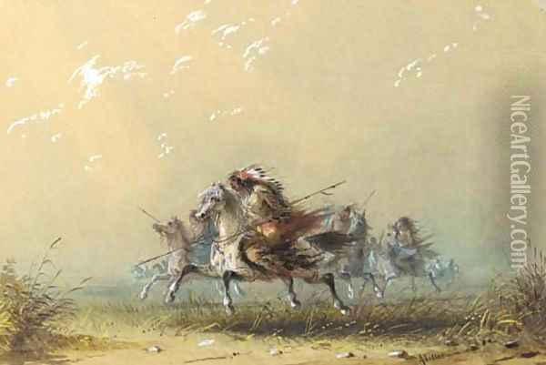 Indians on the War Path Oil Painting - Alfred Jacob Miller