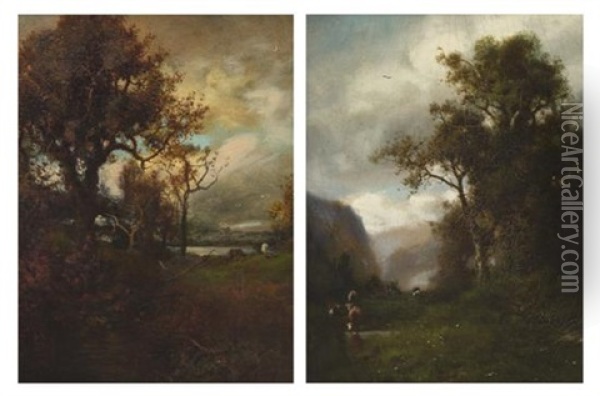 Autumn (+ Spring; Pair) Oil Painting - Patrick Vincent Berry