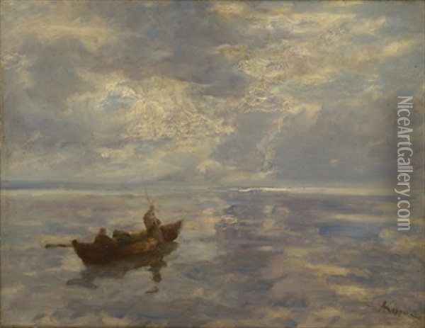 Die Fischer Oil Painting - Albert Kappis