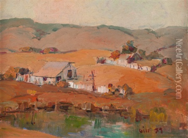 Marin Ranch Oil Painting - Selden Connor Gile
