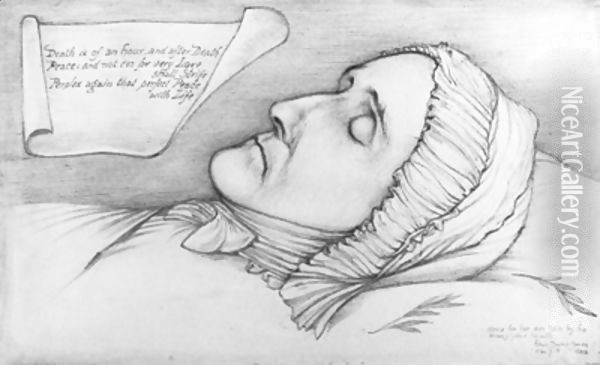 Study of a woman on her death-bed Oil Painting - Sir Edward Coley Burne-Jones