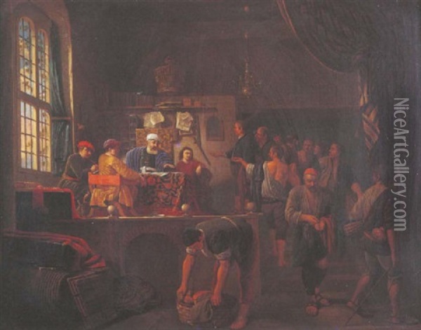 L'ouvrier De La Derniere Heure Oil Painting - Willem van Herp the Elder