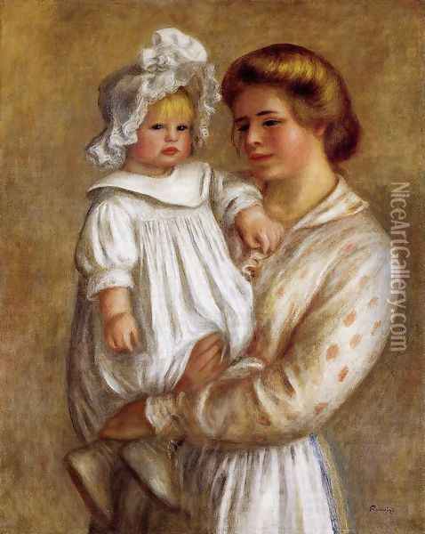Claude And Renee Aka Claude Oil Painting - Pierre Auguste Renoir