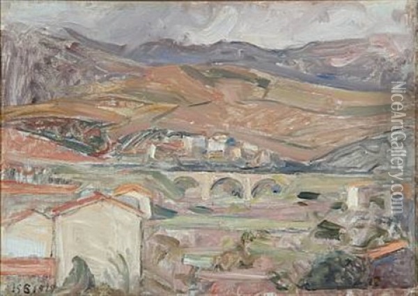 A View At Vienne Banguli, Pyrenees Oil Painting - Karl Holger Jacob Schou