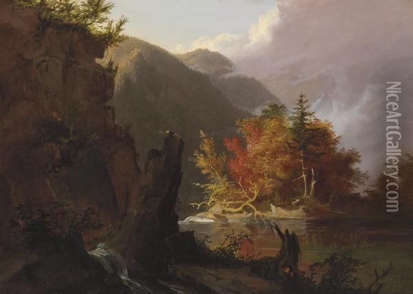 View In Kaaterskill Clove Oil Painting - Thomas Cole