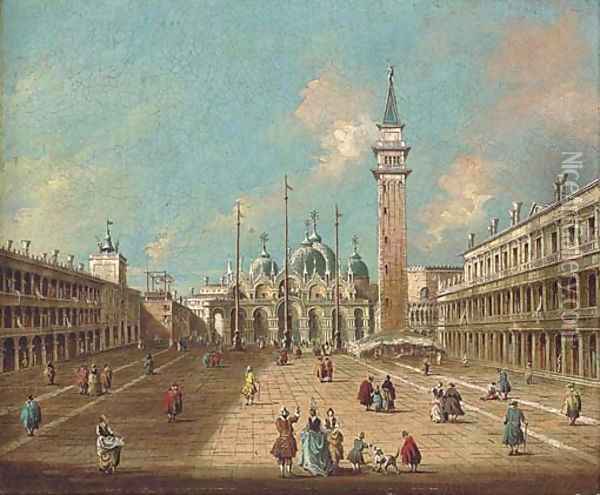 St. Mark's Square, Venice Oil Painting - (Giovanni Antonio Canal) Canaletto