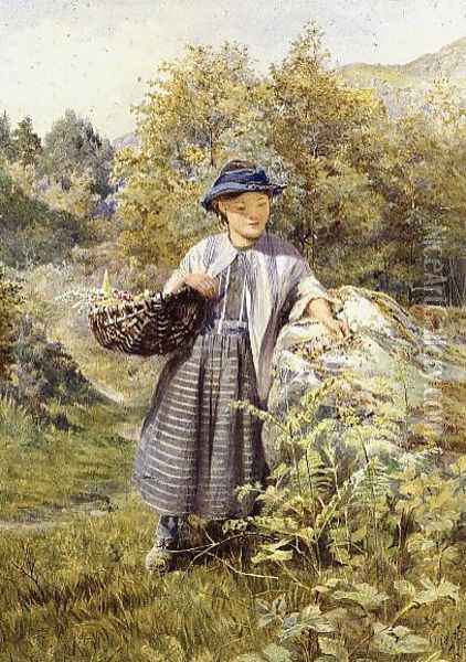 The Young Herbalist Oil Painting - John Isaac Richardson