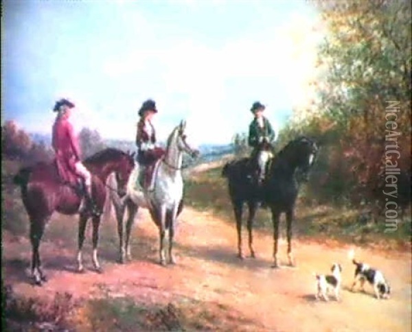 A Chance Meeting Oil Painting - Heywood Hardy