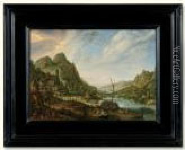 View Of The Rhine Oil Painting - Herman Saftleven