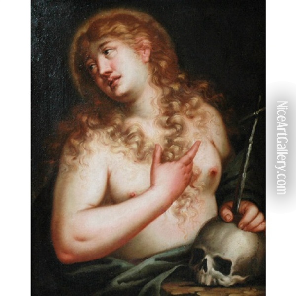 Penitent Magdalene Oil Painting - Pietro (Libertino) Liberi