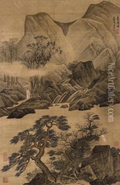 Hanging Scroll Oil Painting - Lan Ying