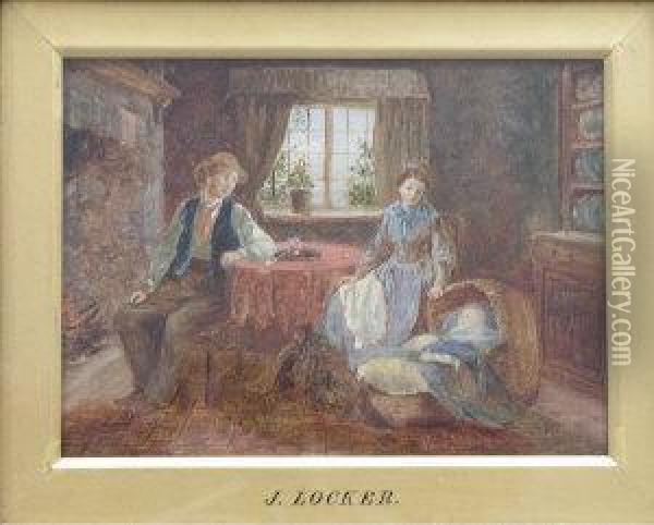 First Born Oil Painting - John Locker