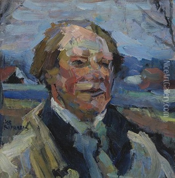 Self Portrait Oil Painting - Joseph Raphael