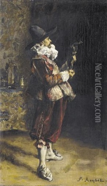 Mann In Historischem Kostum Oil Painting - Ferdinand Victor Leon Roybet