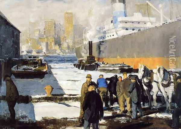 Men Of The Docks Oil Painting - George Wesley Bellows