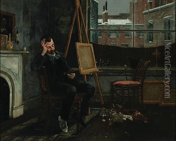 The Artist In His Studio Oil Painting - Henry Alexander