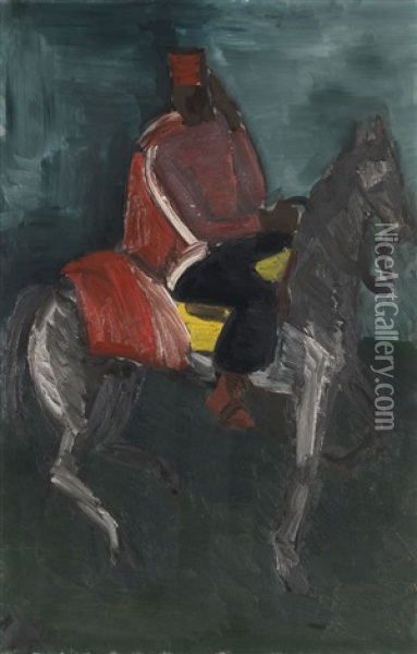 Grusender Spahi Zu Pferde Oil Painting - Helmut vom (Kolle) Huegel