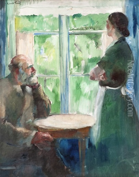 By The Window Oil Painting - Henrik Louis Lund