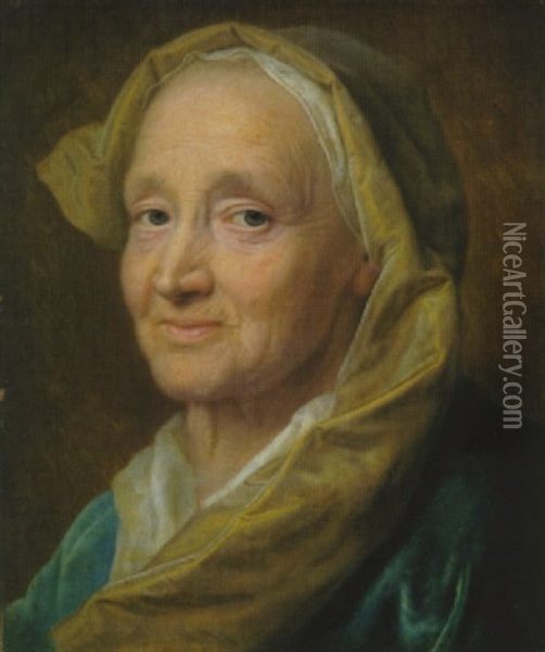 Bildnis Einer Alten Frau Oil Painting - Balthazar Denner