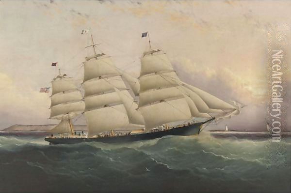 The Clipper Ship Sunrise Oil Painting - James E. Buttersworth