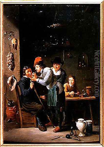 The Tooth Extractor Oil Painting - David The Younger Teniers