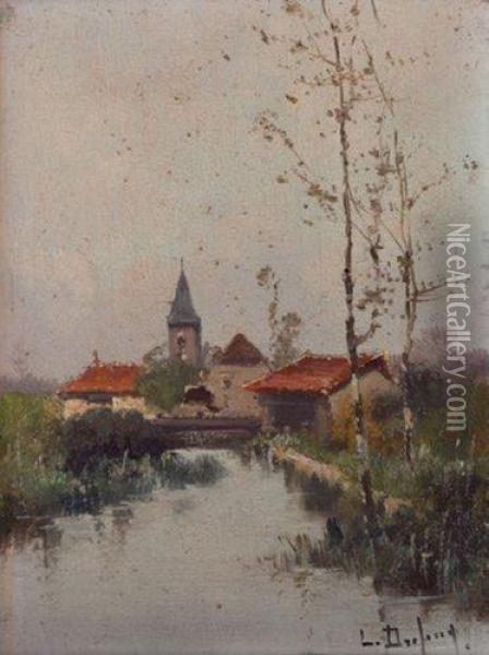 Village De Campagne Oil Painting - Eugene Galien-Laloue