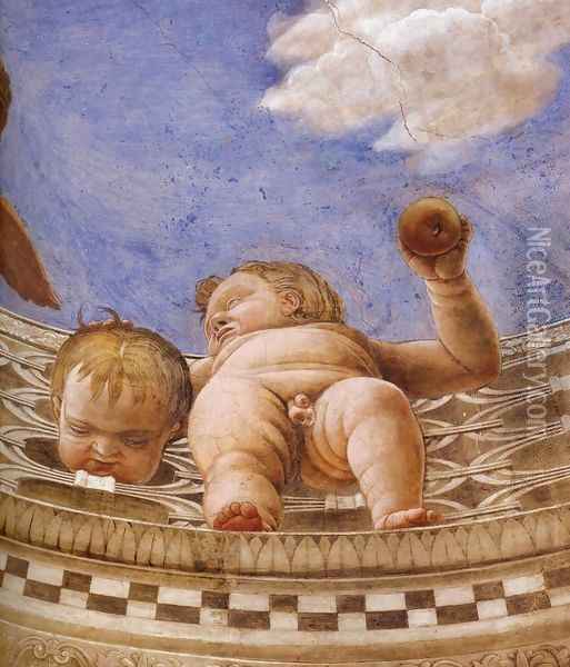 Ceiling Oculus (detail) Oil Painting - Andrea Mantegna