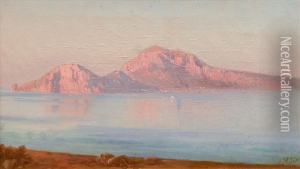 Capri Oil Painting - Alessandro la Volpe