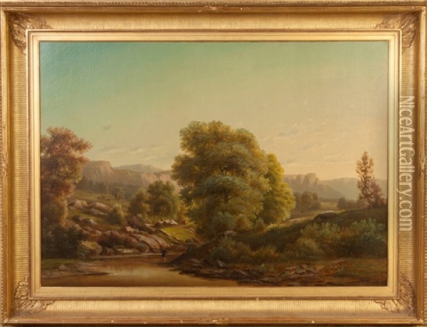 View Of Rockland County Oil Painting - Sanford Robinson Gifford