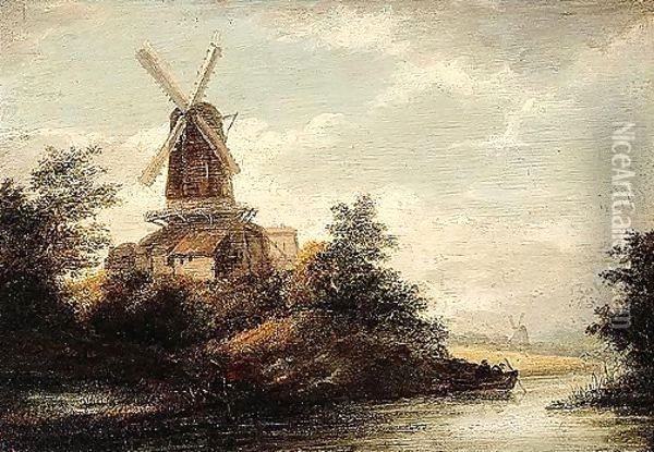 A Later Copy, In Reverse, Based Upon A Painting By Ruisdael Formerly With Robert Noortman, London Oil Painting - Jacob Van Ruisdael