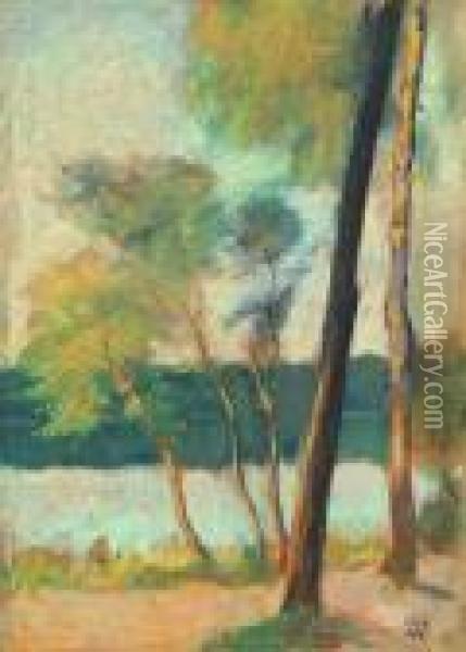 Birken Am See Oil Painting - Lesser Ury