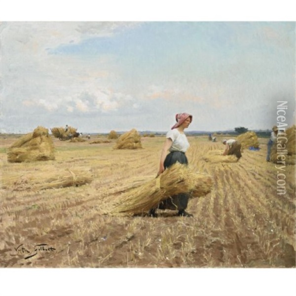 The Harvest Oil Painting - Victor Gabriel Gilbert