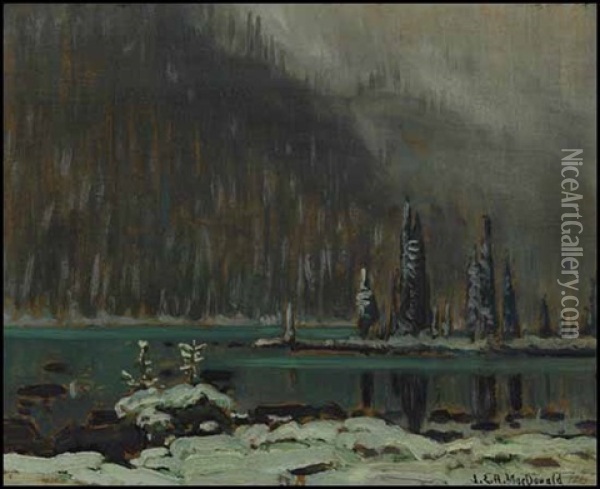 Snow, Lake O'hara Oil Painting - James Edward Hervey MacDonald