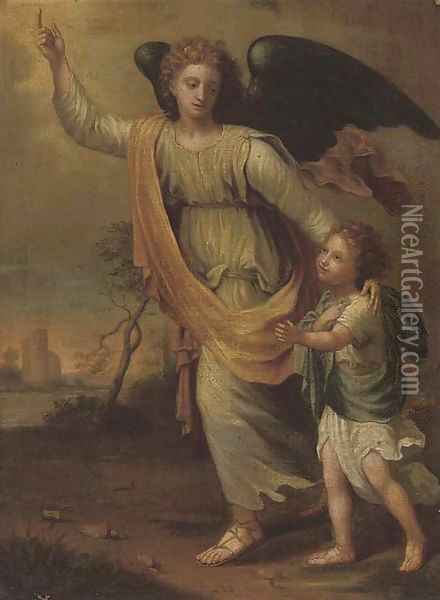 Tobias and the Angel Oil Painting - Flemish School