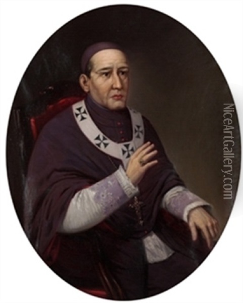 Retrato Del Exmo. Ignacio Ribes Y Mayor Oil Painting - Jose Teixidor
