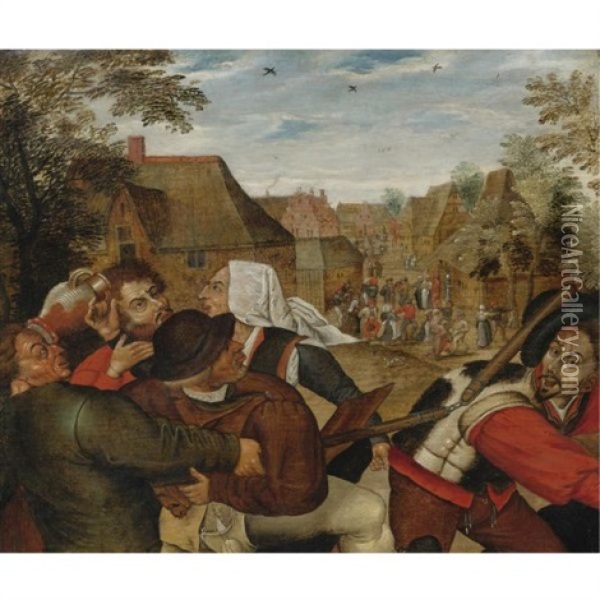 The Peasants Brawl Oil Painting - Pieter Brueghel the Younger