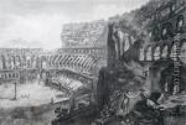Veduta Na Del Colosseo Oil Painting - Giovanni Battista Piranesi