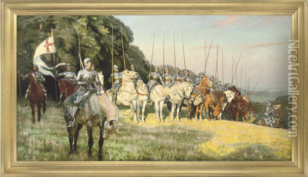 Battle Dawn Oil Painting - George G. Bullock