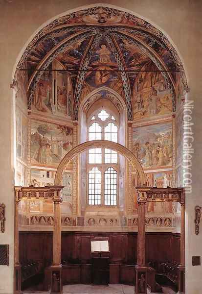 View of the main apsidal chapel Oil Painting - Benozzo di Lese di Sandro Gozzoli
