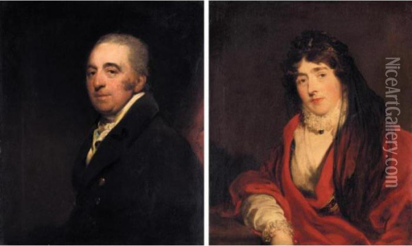 Portrait Of John, 1st Baron 
Crewe (1742-1829), And His Wife, Frances, Lady Crewe (d.1818) Oil Painting - Sir Thomas Lawrence