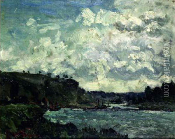 Vue De La Meuse Oil Painting - Isidore Verheyden