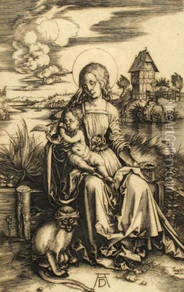 Mother And Son Oil Painting - Albrecht Durer