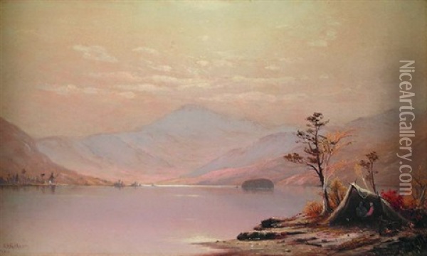 View Of Lake George Oil Painting - Charles Henry Gifford