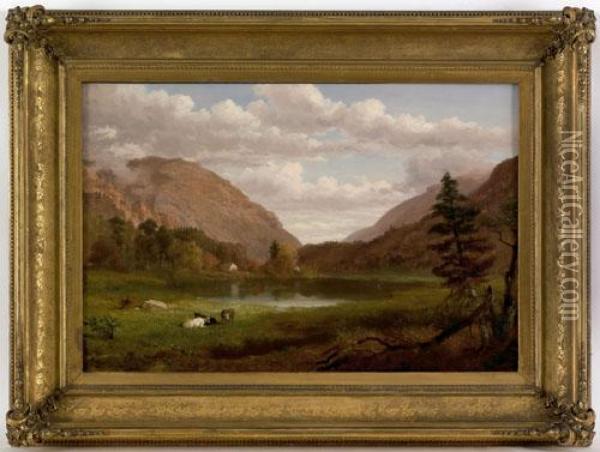 The Notch, White Mountains N.h. Painted For Jay Cooke Esq. Russell Smith 1847-67 Oil Painting - William Russell Smith