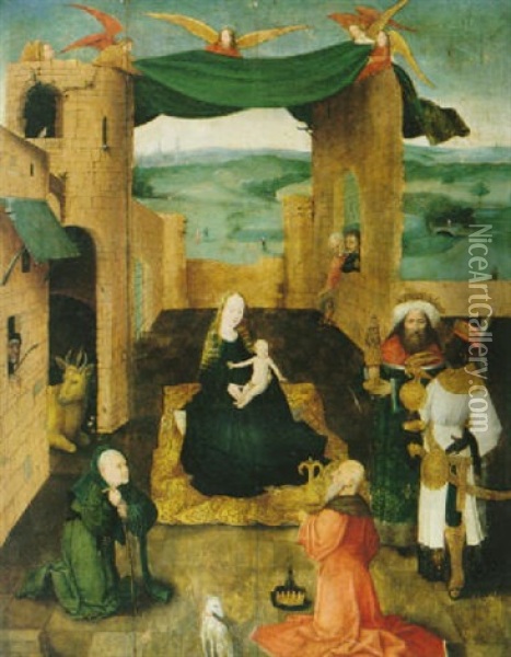 Die Anbetung Der Konige Oil Painting - Hieronymus Bosch