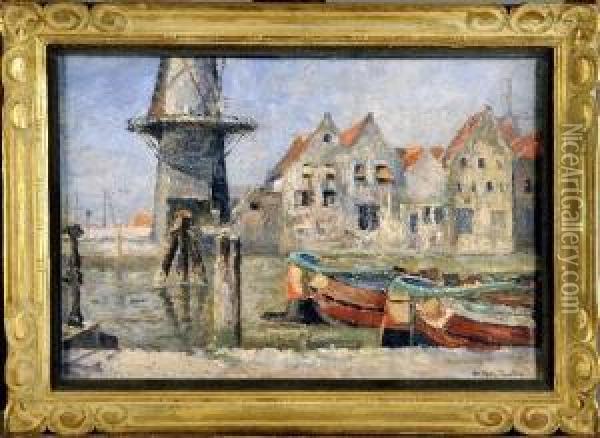 Le Port De Delft Oil Painting - Arthur Willaert Trealliw