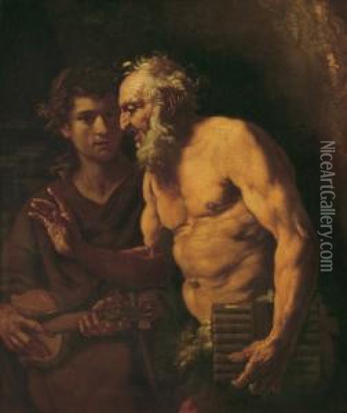 Apollo E Marsia Oil Painting - Johann Karl Loth