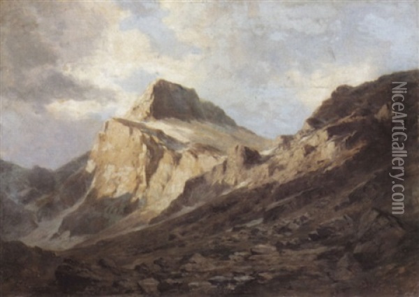 Wolfendorn An Der Tirolergrenze Oil Painting - Edward Theodore Compton