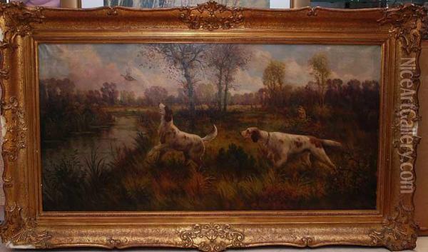 Hunting Dogs Oil Painting - Eugene Petit